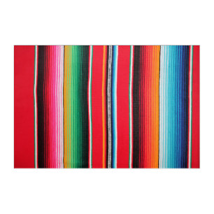 Mexican Serape Acrylic Print - Colorful Poncho