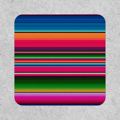 Mexican Serape Blanke Stripes Mexico Colorful Patch