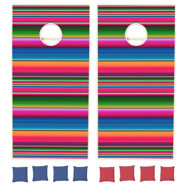 Mexican Serape Blanket Fiesta Mexico Cornhole Set (Set)