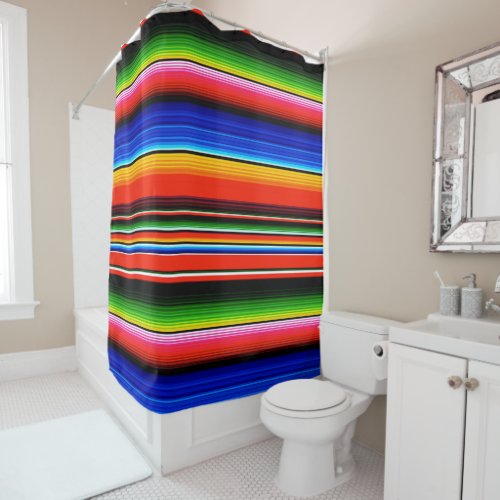 Mexican Serape Design Shower Curtain