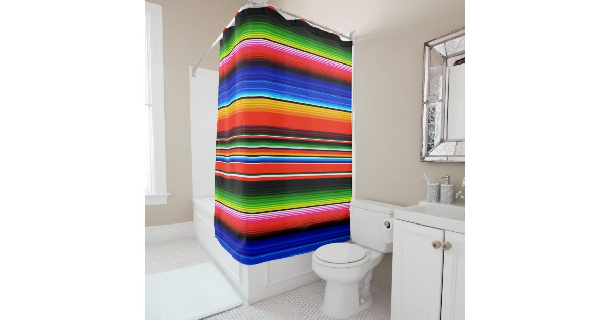 Mexican Serape Design Shower Curtain Zazzle