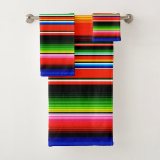Mexican Serape Fiesta Southwestern Design Bath Towel Set