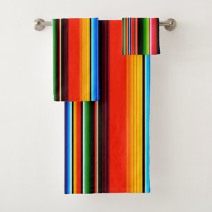 Mexican Serape Fiesta Southwestern Design Bath Towel Set