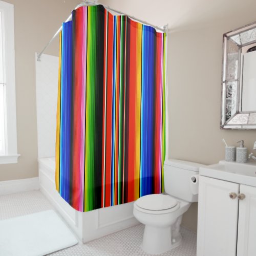 Mexican Serape Fiesta Southwestern Shower Curtain