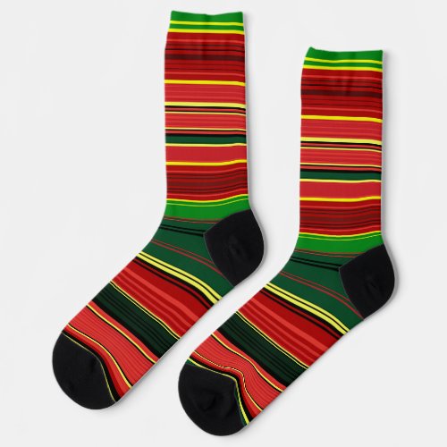 Mexican Serape Striped Socks