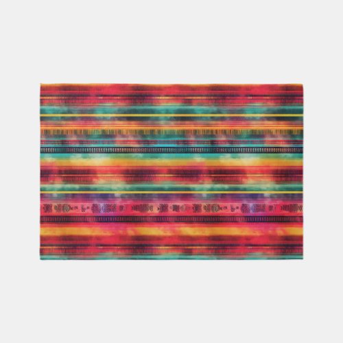 Mexican Serape Stripes Blanket Mexico Rug