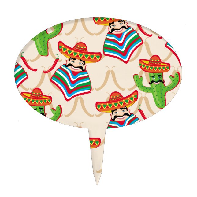 Mexican siesta cake topper (Front)