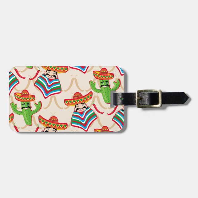 Mexican siesta luggage tag (Front Horizontal)