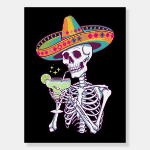 Mexican Skeleton Cinco De Mayo Margarita Fiesta Foam Board