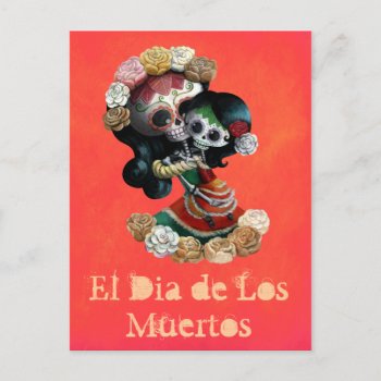 Mexican Skeleton Motherly Love Postcard by partymonster at Zazzle