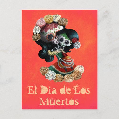 Mexican Skeleton Motherly Love Postcard