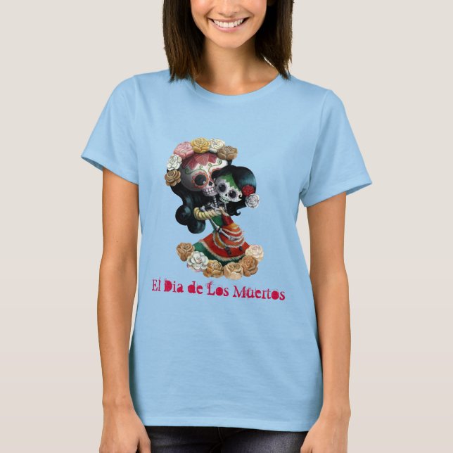 Mexican Skeleton Motherly Love T-Shirt (Front)