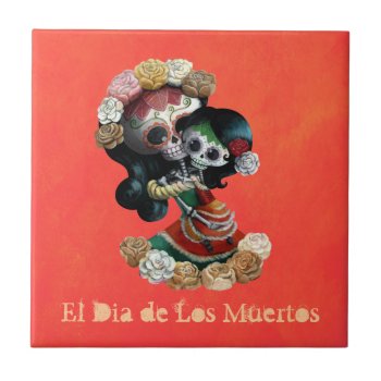 Mexican Skeleton Motherly Love Tile by partymonster at Zazzle