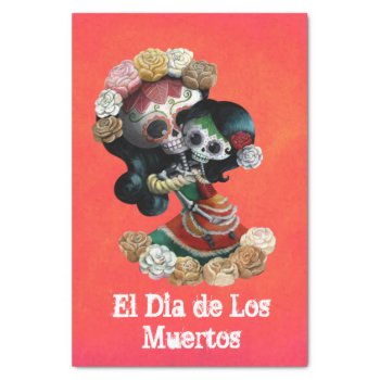 Mexican Skeleton Motherly Love Tissue Paper by partymonster at Zazzle