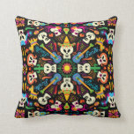 Mexican skeletons celebrating the Day of the Dead Throw Pillow