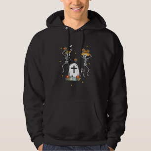 Mexican Skeletons Mariachi Sombrero Hat The Day Of Hoodie