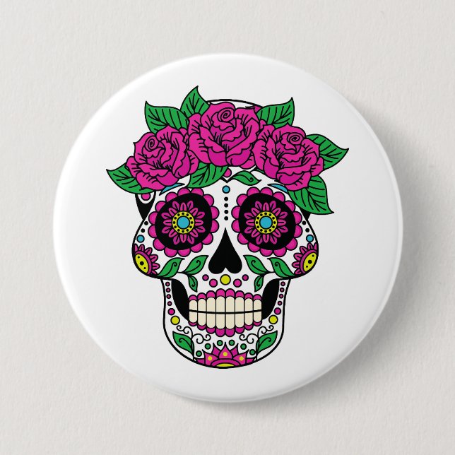 Mexican Skull 2 Button (Front)