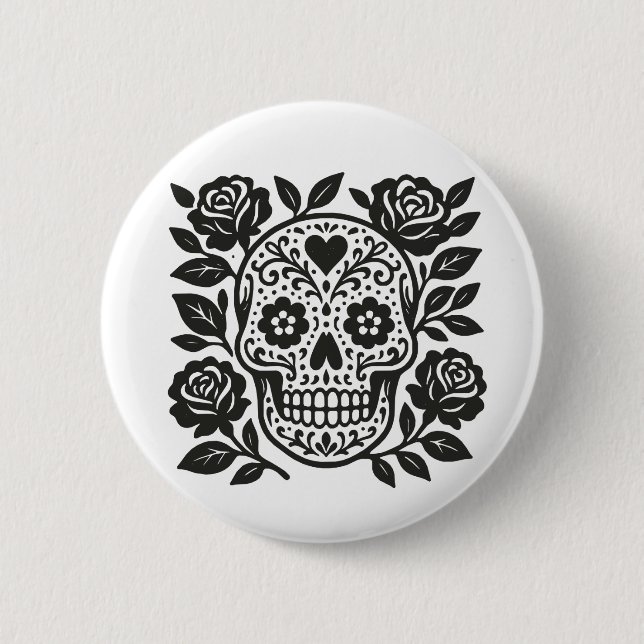 Mexican Skull Button (Front)