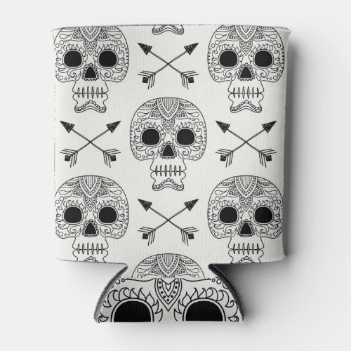 Mexican Skull Day of Dead Can Cooler