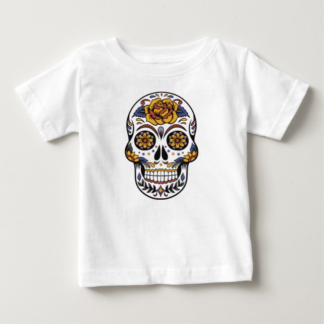 Mexican skull day of the dead baby T-Shirt (Front)