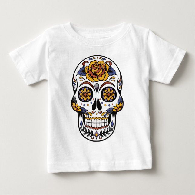 Mexican skull day of the dead baby T-Shirt (Front)