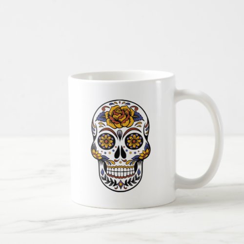 Mexican skull day of the dead coffee mug