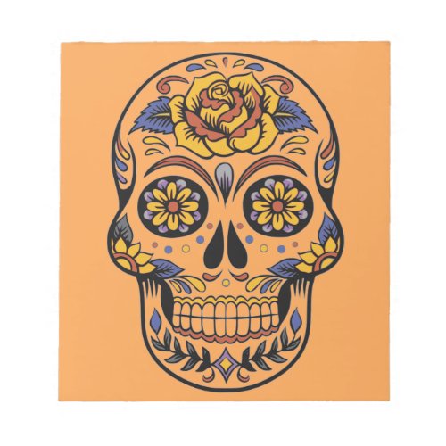 Mexican skull day of the dead notepad