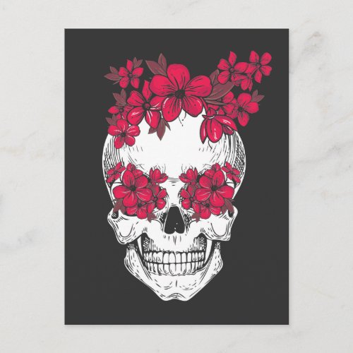 Mexican Skull Flower Lover Florist Cinco de Mayo Postcard