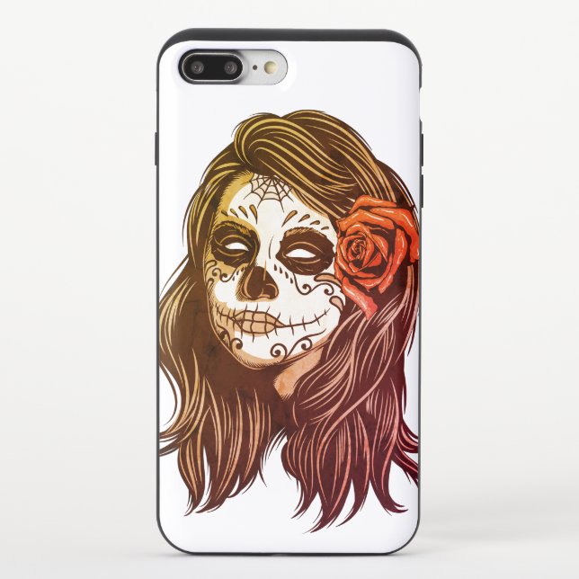Mexican Skull Girl Uncommon iPhone Case (Back)