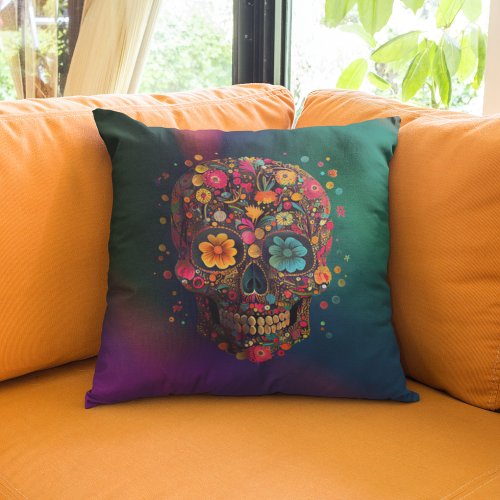 Mexican Skull Pillow