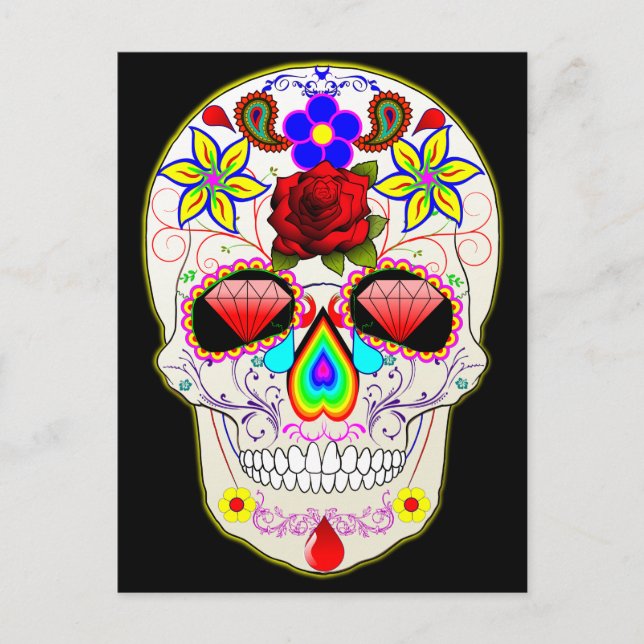 mexican skull postcard (Front)