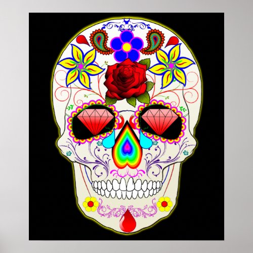 mexican skull poster