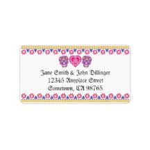 Mexican Skulls Return Address Label