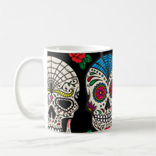 Mexican Skulls & Roses: Vintage Design Coffee Mug