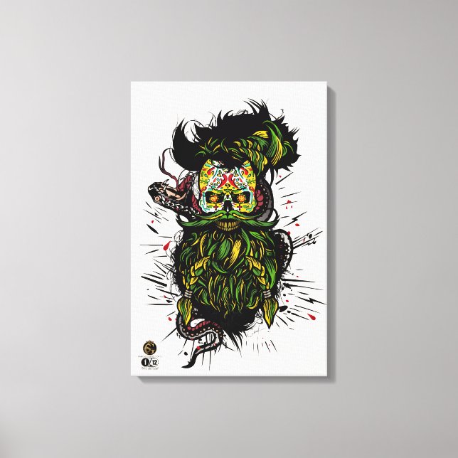 Mexican skulls skulls skulls skull tatt canvas print (Front)