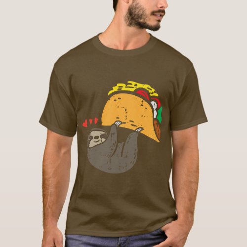 Mexican Sloth Taco Animal Party Fiesta Cinco De Ma T_Shirt