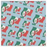 Mexican Soccer Ball and Flag Fabric
