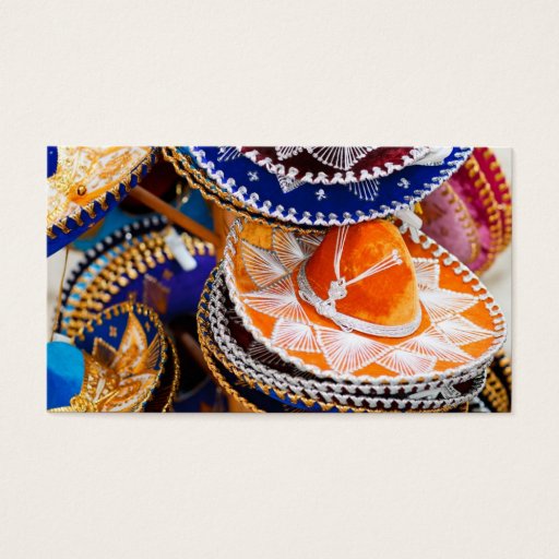 Customizable Mexican sombrero business card template