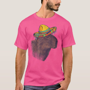 Mexican Sombrero Capybara Rodent Animal Funny Capy T-Shirt