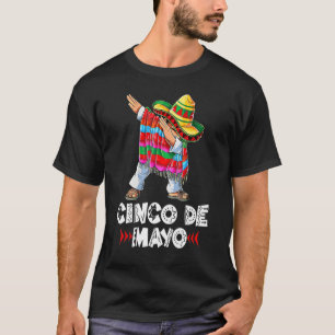 Mexican Sombrero Cinco Dabbing Dab De Poncho Mayo T-Shirt