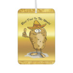 Mexican sombrero hats potato character car air freshener