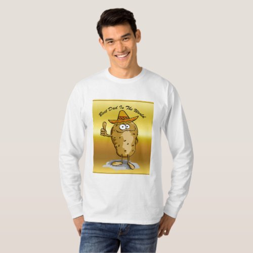 Mexican sombrero hats potato character T_Shirt