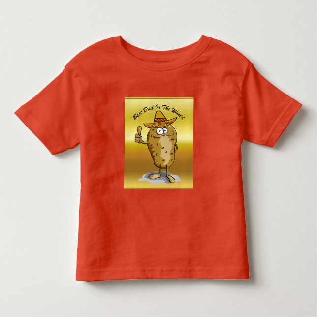 Mexican sombrero hats potato character toddler t-shirt (Front)