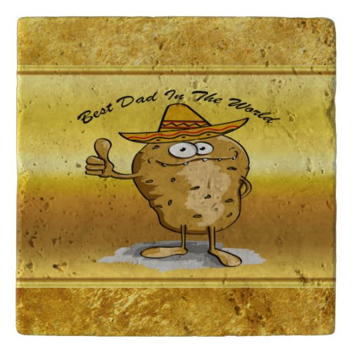 Mexican sombrero hats potato character trivet