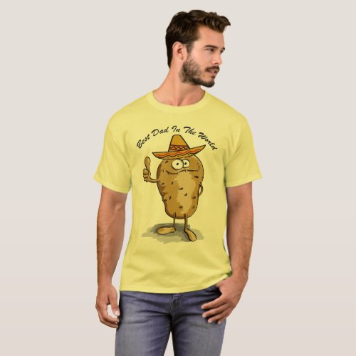 Mexican sombrero hats potato design T_Shirt