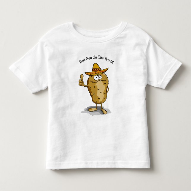 Mexican sombrero hats potato design toddler t-shirt (Front)