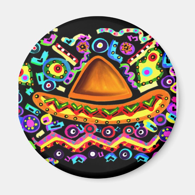 Mexican Sombrero Magnet (Front)