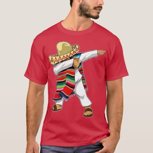 Mexican Sombrero Poncho Dabbing  T_Shirt