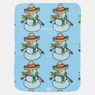 Mexican Sombrero Santa Thunder_Cove Baby Blanket