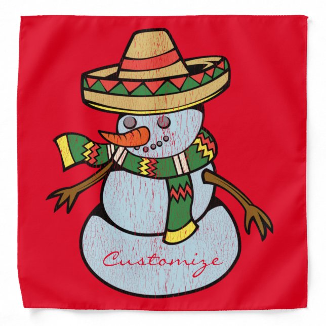 Mexican Sombrero Santa Thunder_Cove Bandana (Front)